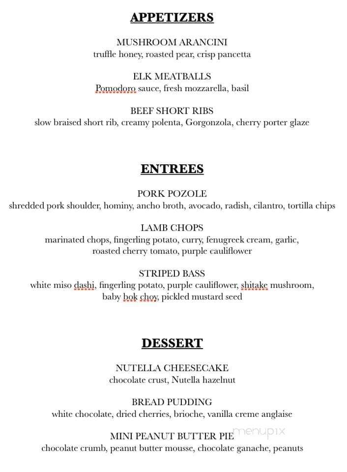 Peninsula Grill - Traverse City, MI menu_pic
