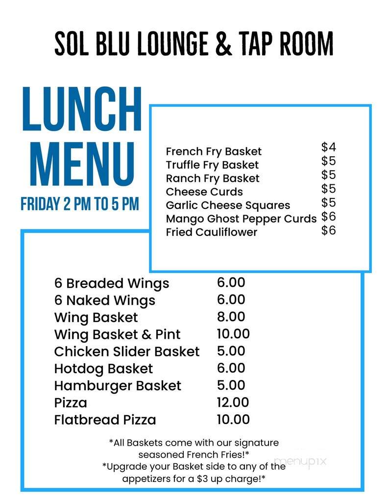 Sol Blu Lounge - Iron Mountain, MI menu_pic