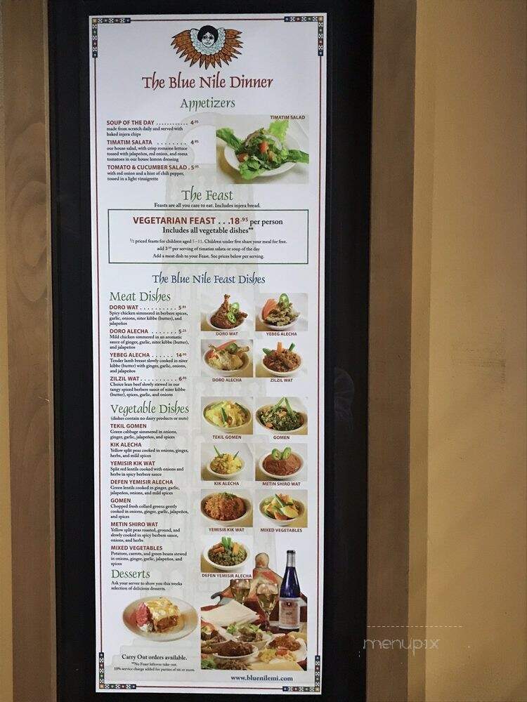 Blue Nile Of Ann Arbor - Ann Arbor, MI menu_pic