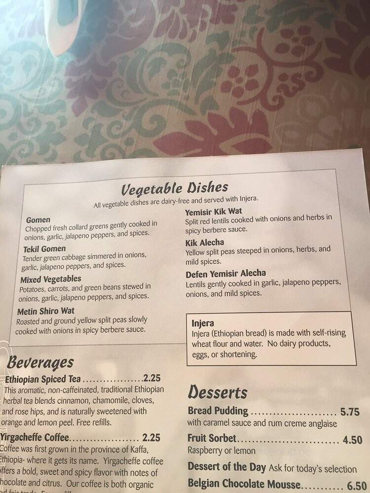 Blue Nile Of Ann Arbor - Ann Arbor, MI menu_pic