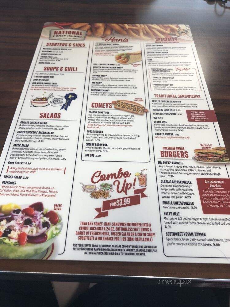 National Coney Island - Clinton Township, MI menu_pic