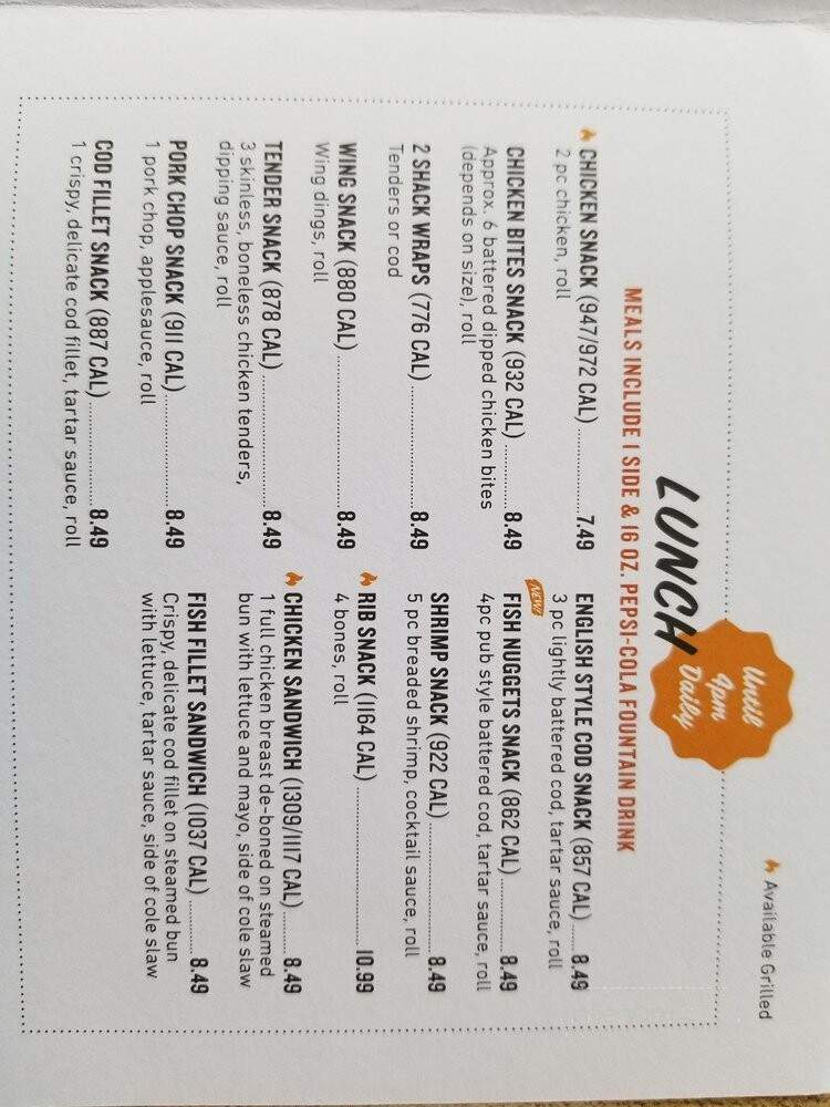 Chicken Shack Restaurant - Chesterfield, MI menu_pic