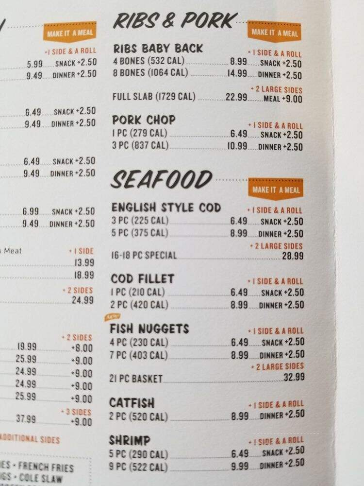 Chicken Shack Restaurant - Chesterfield, MI menu_pic