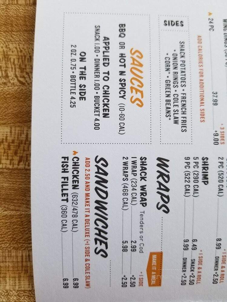Chicken Shack Restaurant - Chesterfield, MI menu_pic