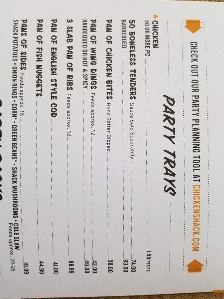 Chicken Shack Restaurant - Chesterfield, MI menu_pic