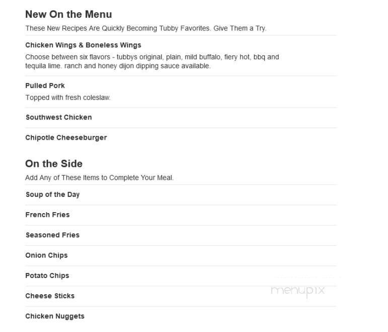 Tubby's Grilled Submarines - Chesterfield, MI menu_pic