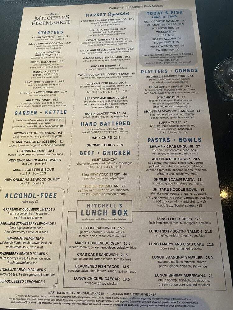 Mitchell's Fish Market - Livonia, MI menu_pic