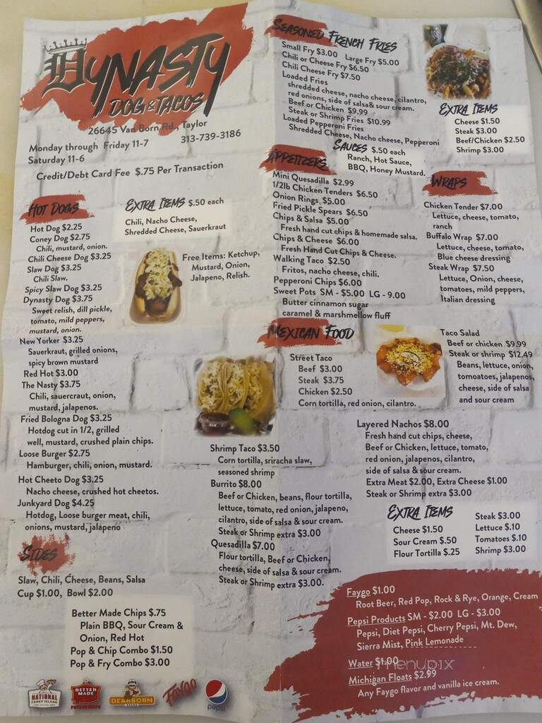 Dynasty Restaurant - Taylor, MI menu_pic