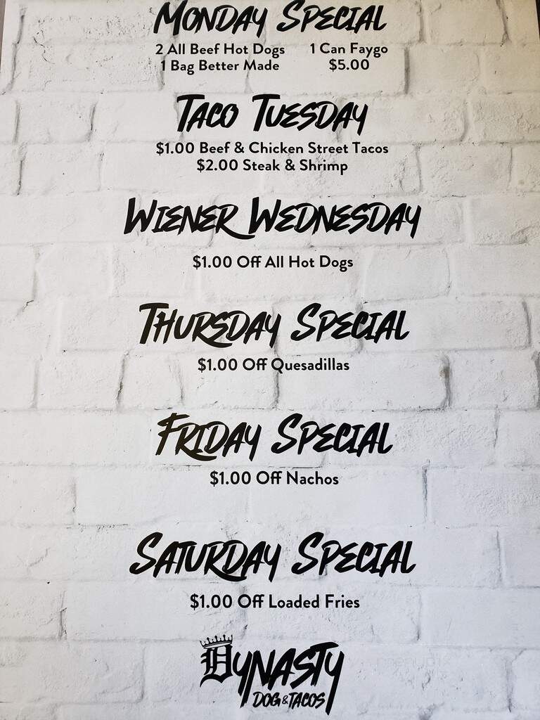 Dynasty Restaurant - Taylor, MI menu_pic