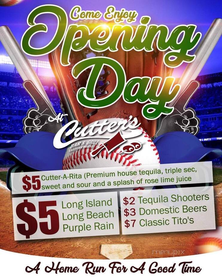 Cutters Bar & Grill - Detroit, MI menu_pic