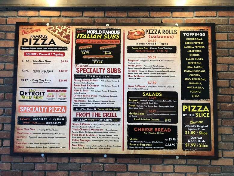 Buscemi's Pizza & Sub Shoppe - Grosse Pointe Park, MI