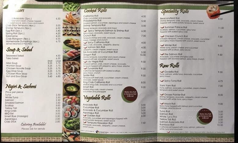 Summer Palace - Grosse Pointe Park, MI menu_pic