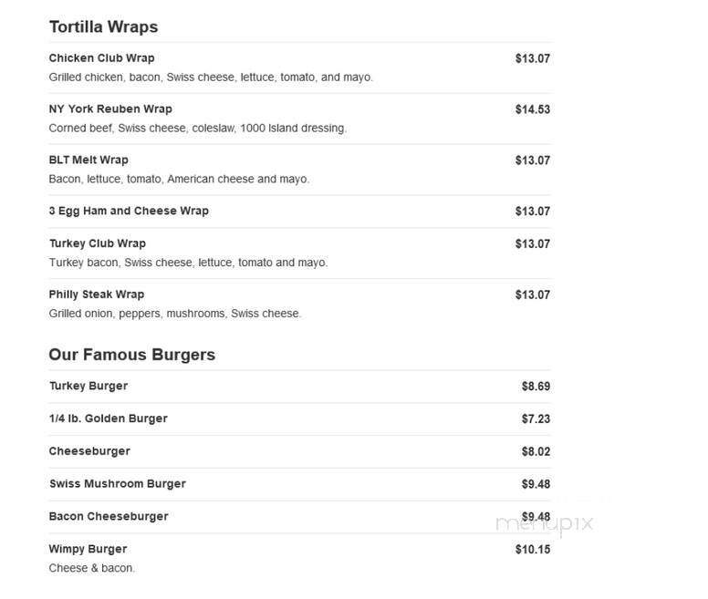 Golden Grill Restaurant - Redford, MI menu_pic