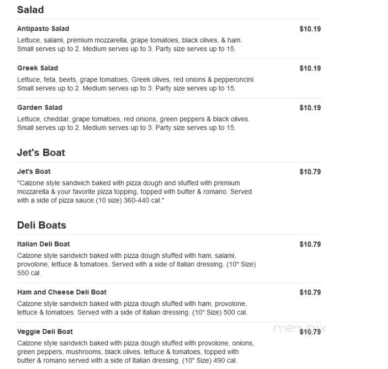 Jet's Pizza - West Bloomfield, MI menu_pic