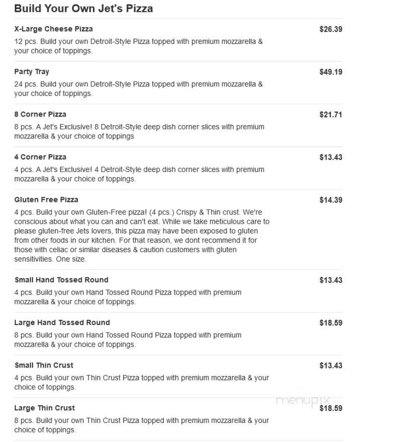 Jet's Pizza - West Bloomfield, MI menu_pic