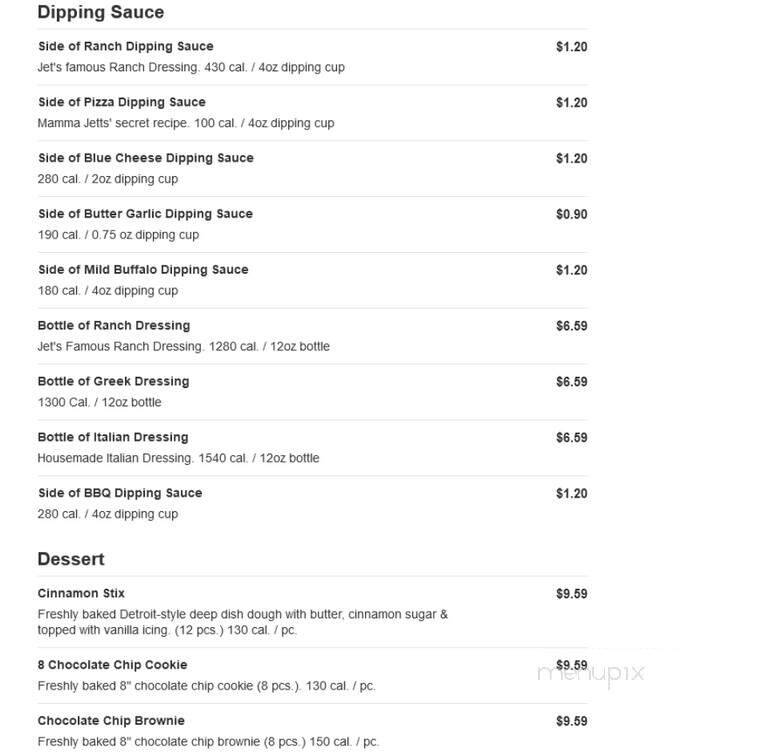Jet's Pizza - West Bloomfield, MI menu_pic