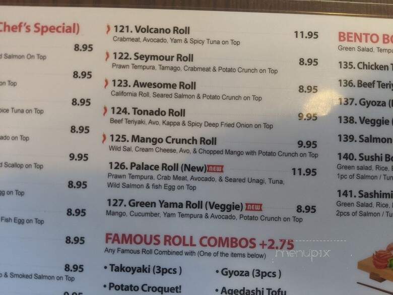 Yama Sushi - North Vancouver District, BC menu_pic