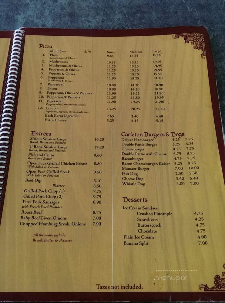 The Carleton - Ottawa, ON menu_pic