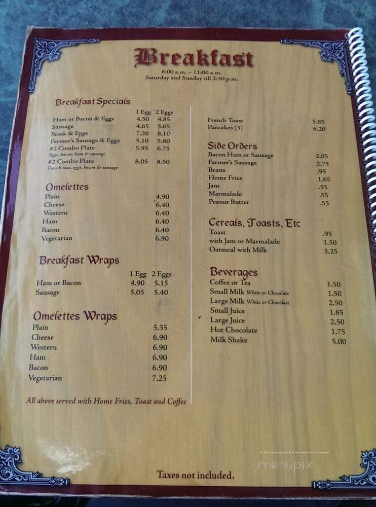The Carleton - Ottawa, ON menu_pic