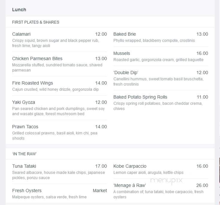 Century Grill & Bar - Edmonton, AB menu_pic