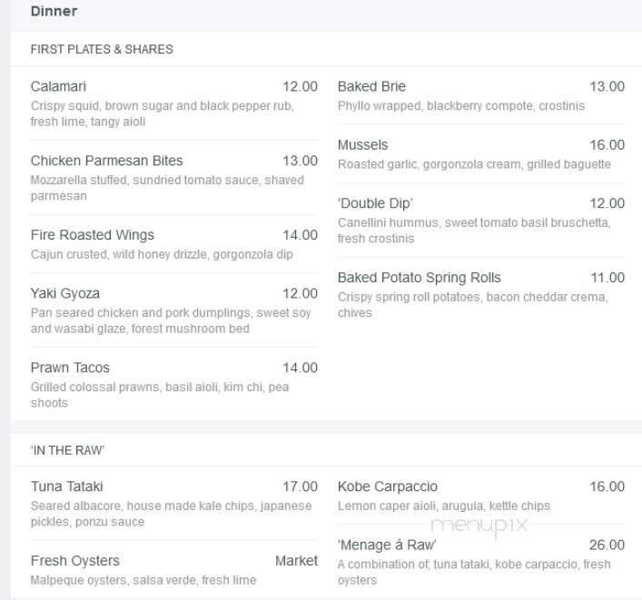 Century Grill & Bar - Edmonton, AB menu_pic