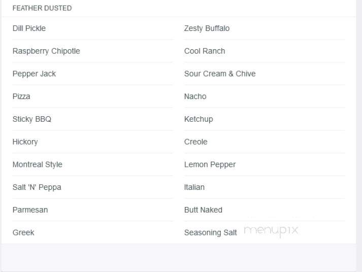 Wing World on Central - Saskatoon, SK menu_pic
