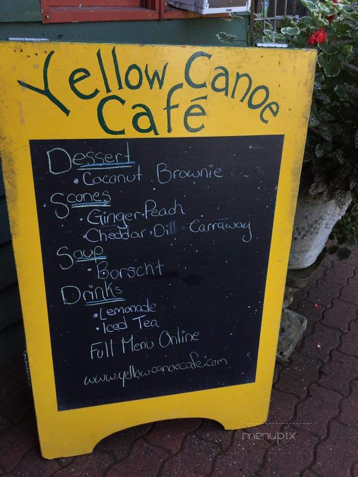 Yellow Canoe Cafe - Merrickville-Wolford, ON menu_pic