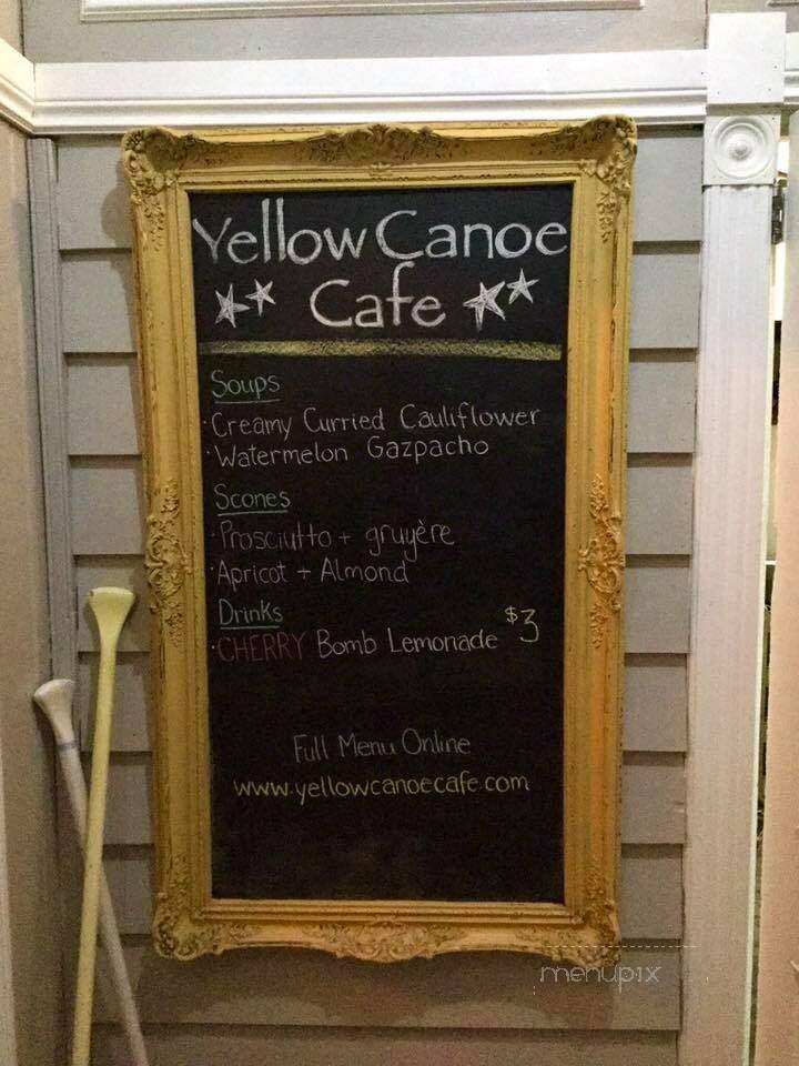 Yellow Canoe Cafe - Merrickville-Wolford, ON menu_pic