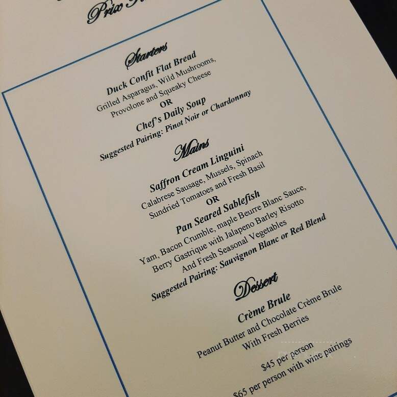 The Fixx Cafe & Pasta Bar - Kelowna, BC menu_pic