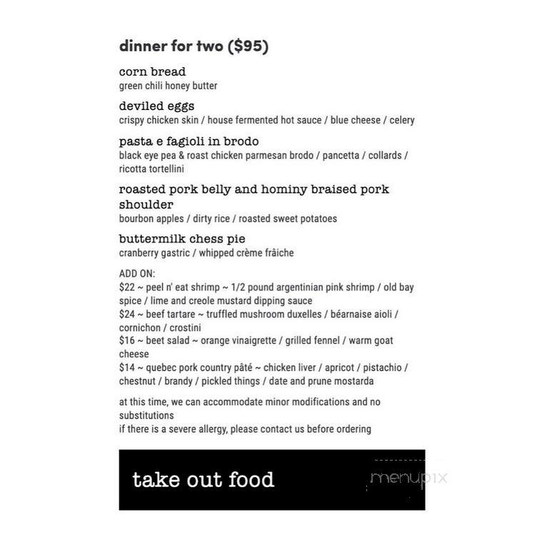 Town - Ottawa, ON menu_pic