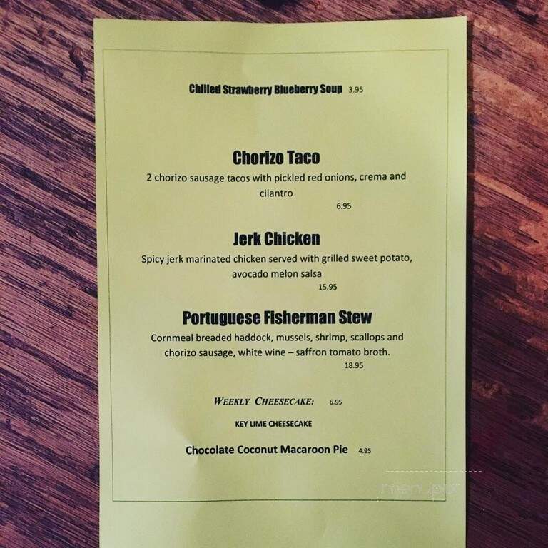 Lieutenant's Pump - Ottawa, ON menu_pic