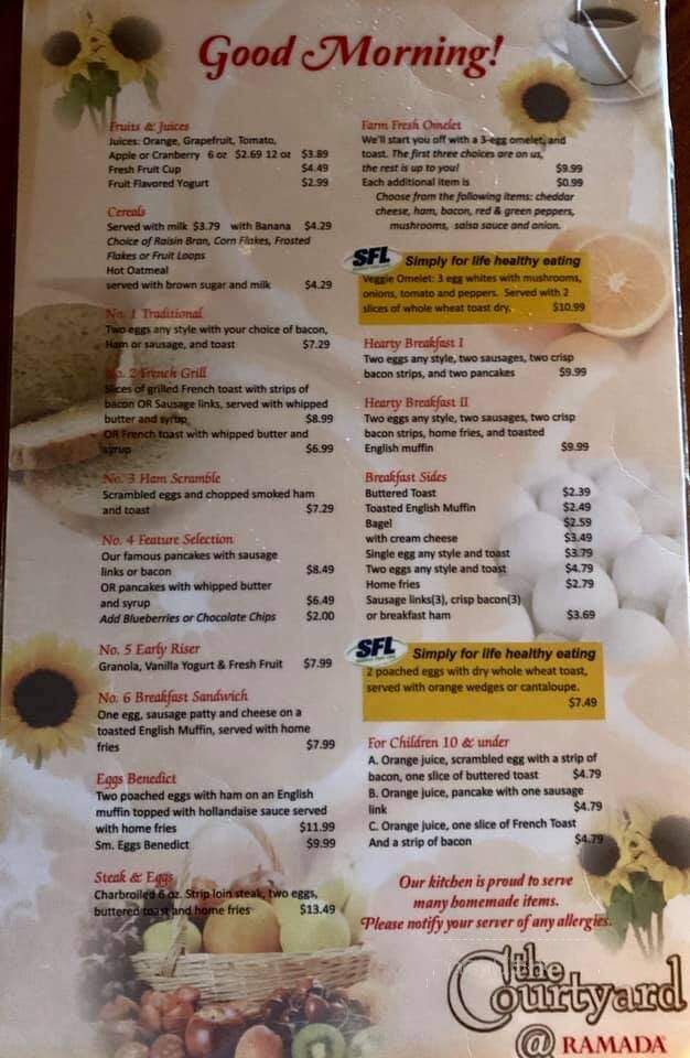 Courtyard at Ramada - Fredericton, NB menu_pic