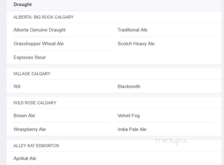 Ship & Anchor Pub - Calgary, AB menu_pic