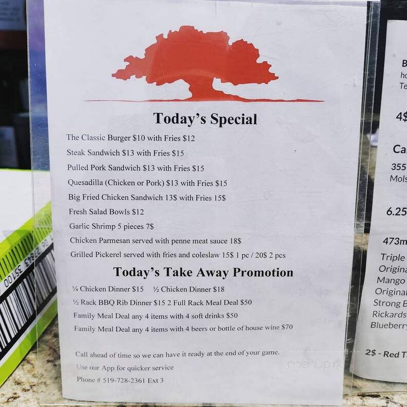 RP's Restaurant @ Rochester Place - Belle River, ON menu_pic