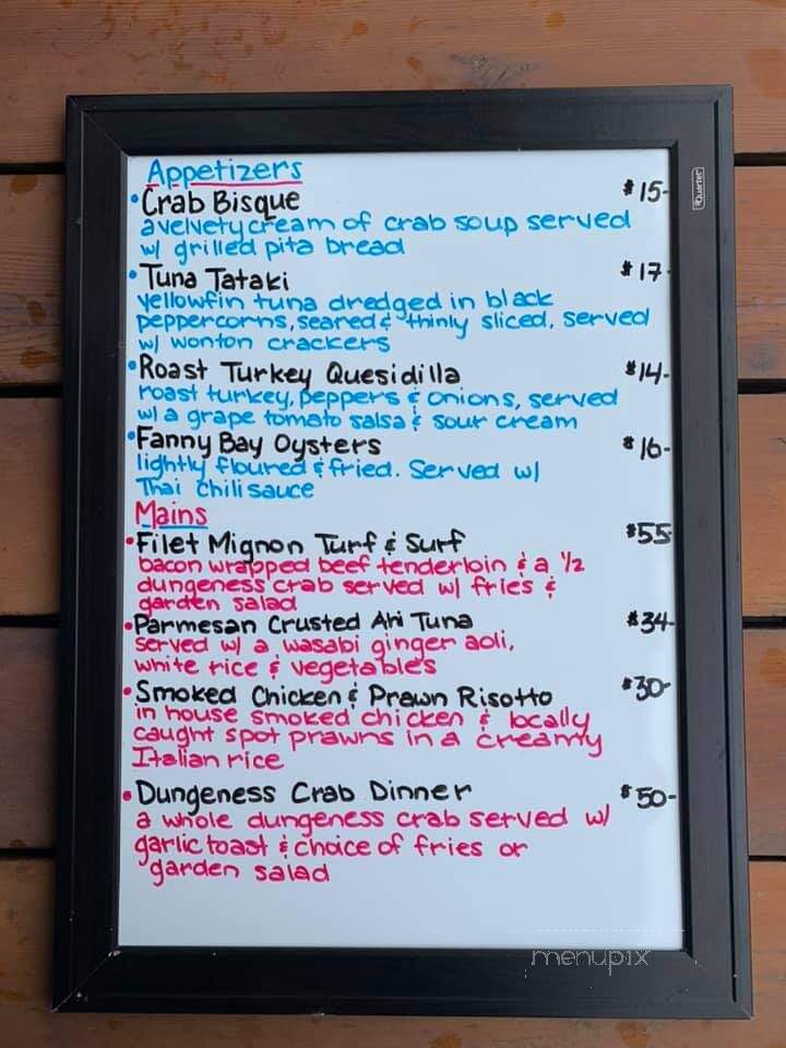 Brown's Bay Restaurant - Campbell River, BC menu_pic