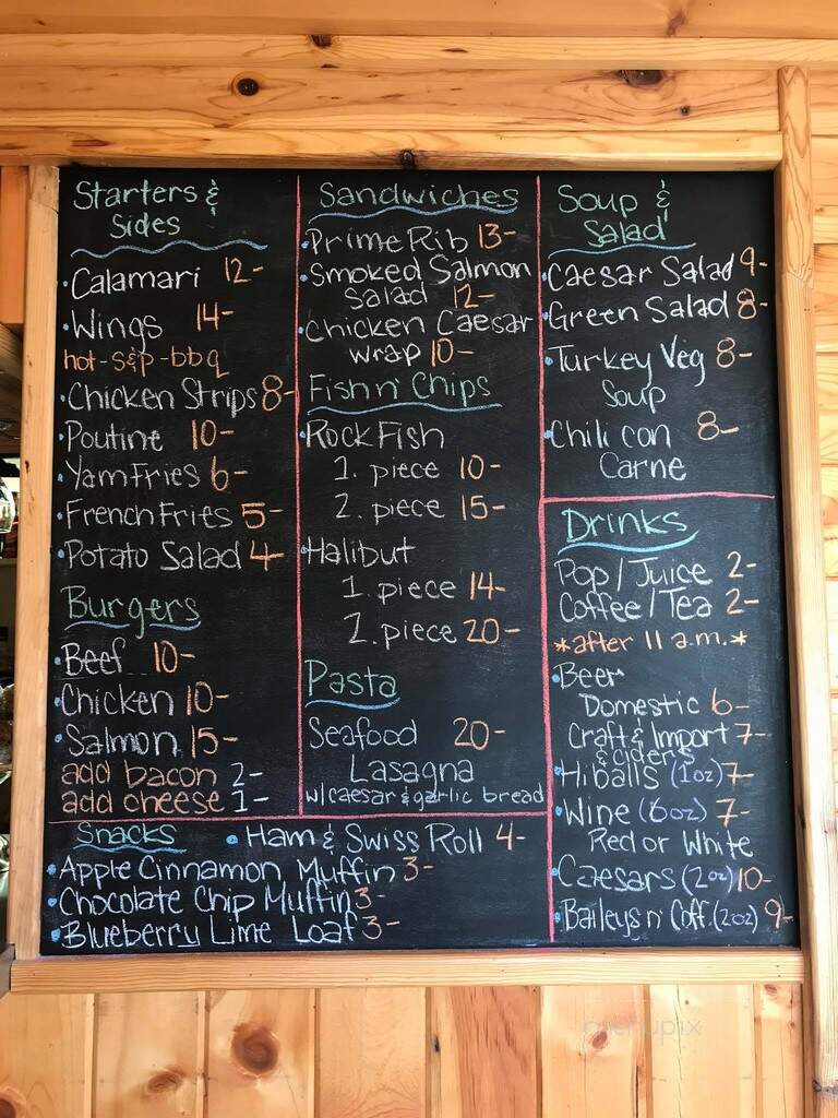 Brown's Bay Restaurant - Campbell River, BC menu_pic