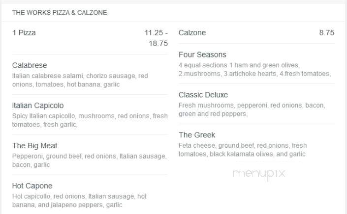 Plateau Pizza - Coquitlam, BC menu_pic