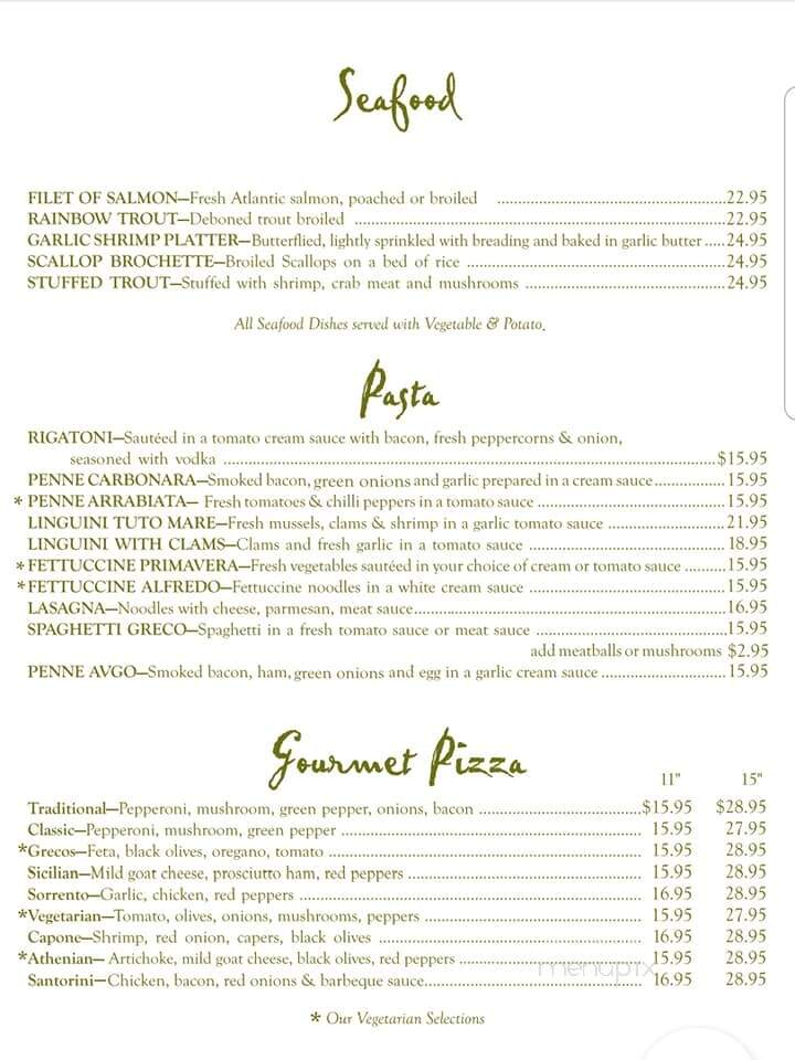 Grecos Grill & Wine Bar - Kingston, ON menu_pic