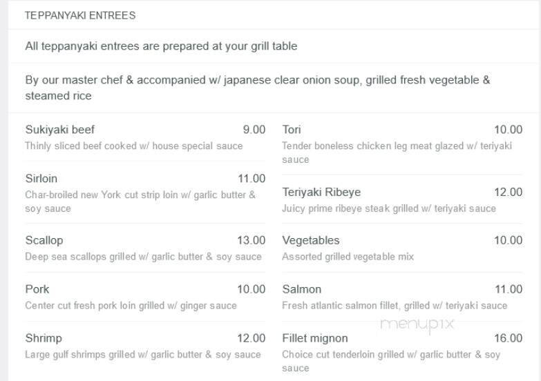 Yamato Japanese Restaurant - Toronto, ON menu_pic