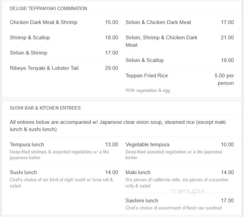 Yamato Japanese Restaurant - Toronto, ON menu_pic