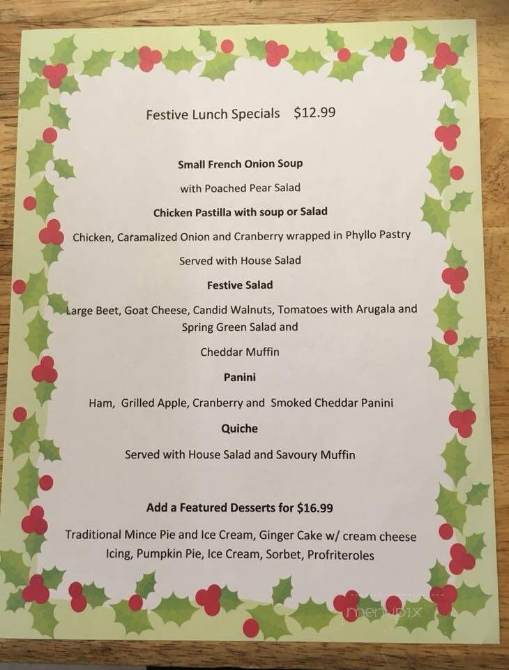 Cassis Bistro - Smith-Ennismore-Lakefield, ON menu_pic