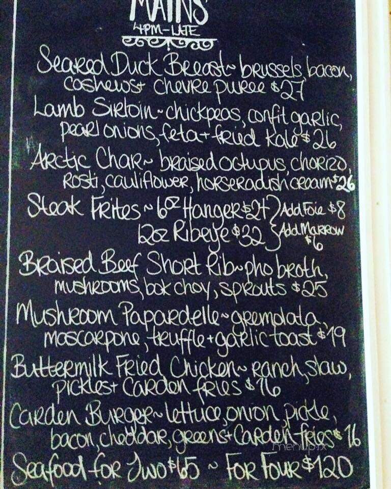 Carden Street Cafe - Guelph, ON menu_pic