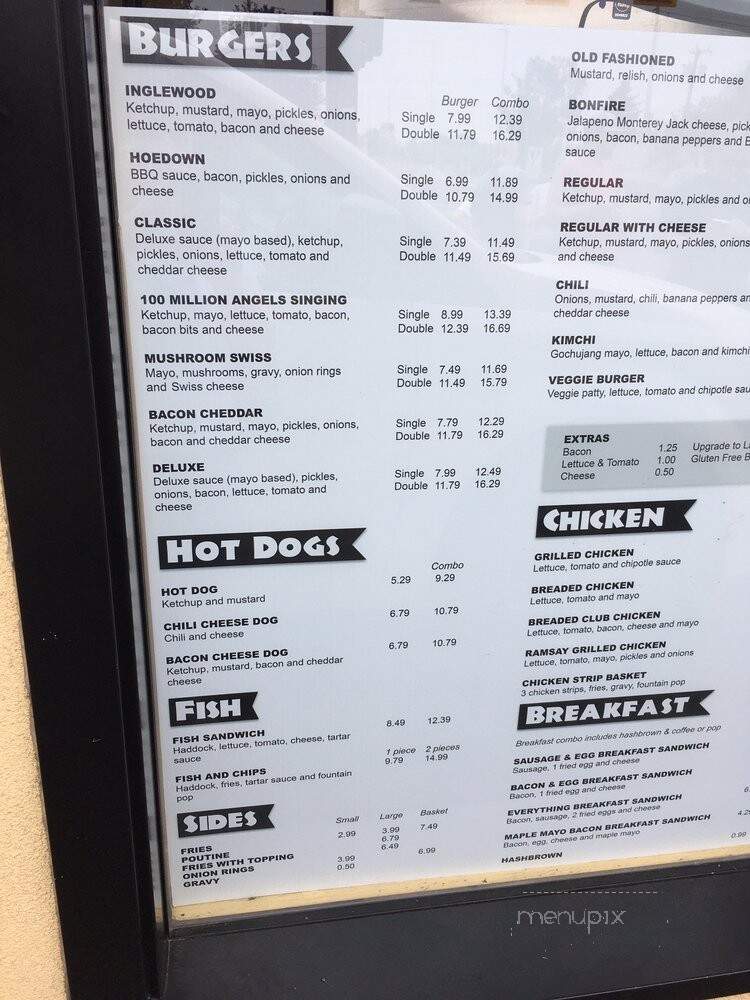 Inglewood Drive in - Calgary, AB menu_pic