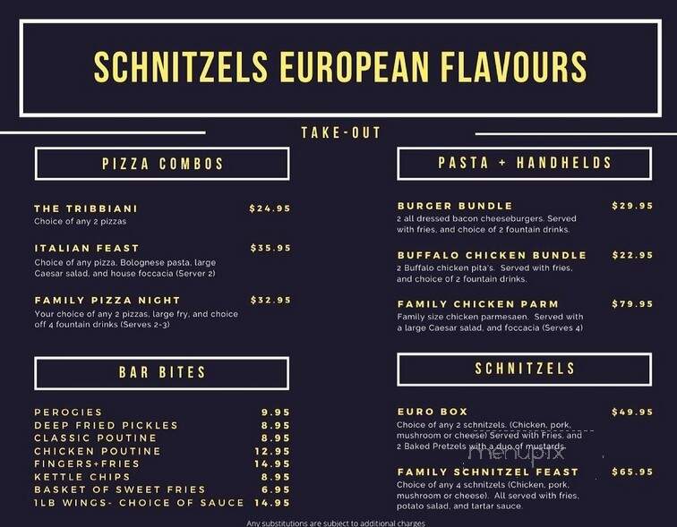 Schnitzels European Flavours - Cornwall, ON menu_pic