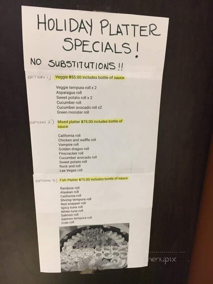 Koi Sushi & Japanese Cuisine - Kingsville, ON menu_pic