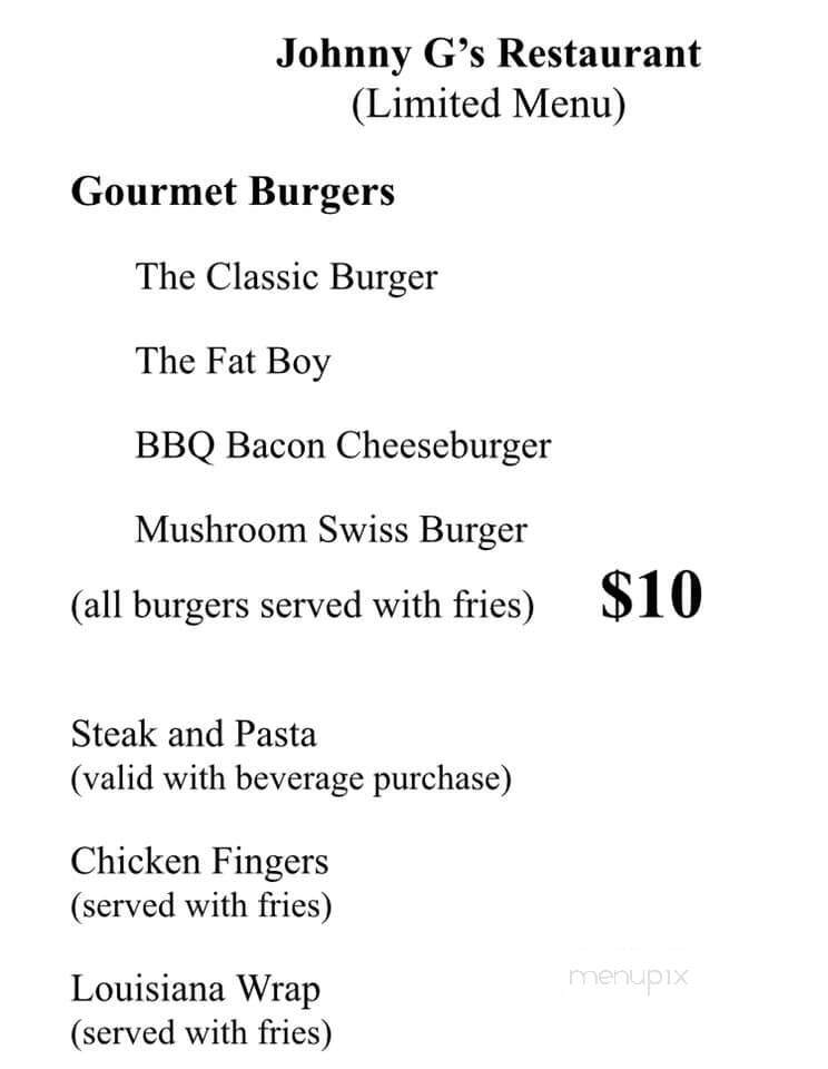 Johnny G's - Winnipeg, MB menu_pic