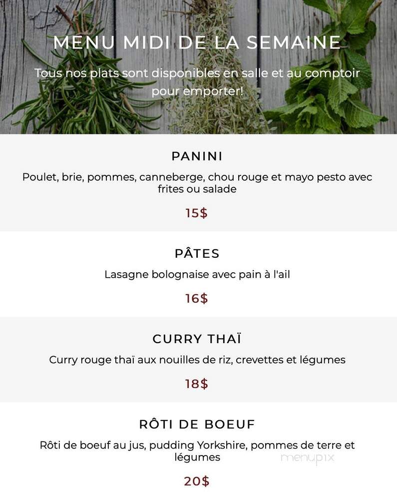 Restaurant L'Ambroisie - Montreal, QC menu_pic