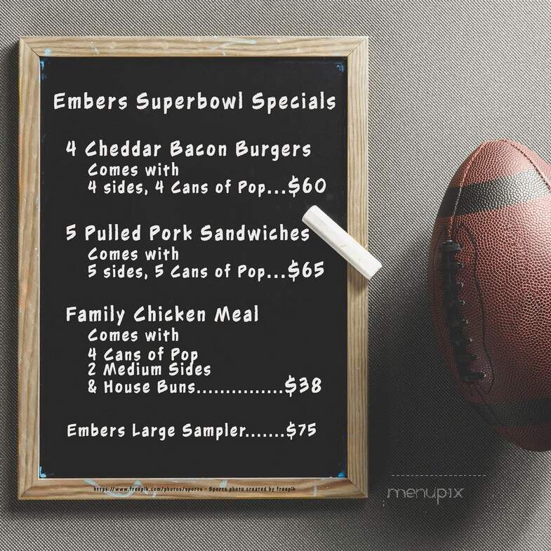 Embers Bbq House Inc - Mission, BC menu_pic