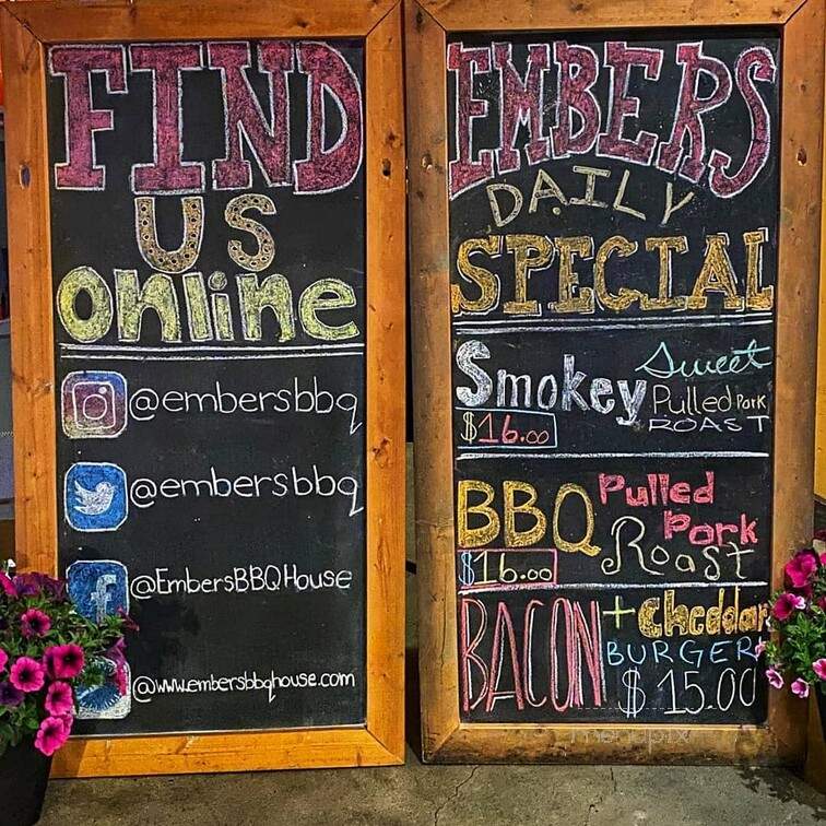 Embers Bbq House Inc - Mission, BC menu_pic