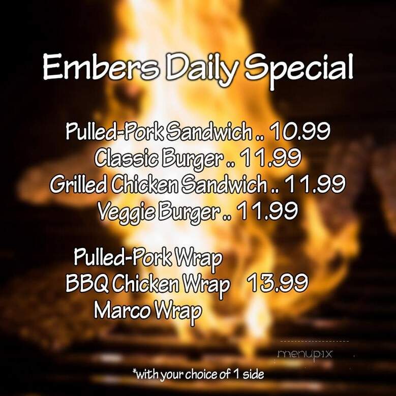 Embers Bbq House Inc - Mission, BC menu_pic